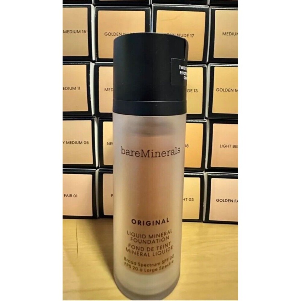 bareMinerals Original Golden Medium 14 Foundation Liquid 1oz SPF 20‎ Mineral NEW